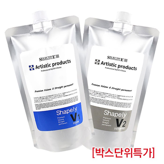 [셀렉티브] 셀렉티브 샤플리 프리미엄 스트레이트 펌(건강모용) V1+V2 500ml (박스단위특가)